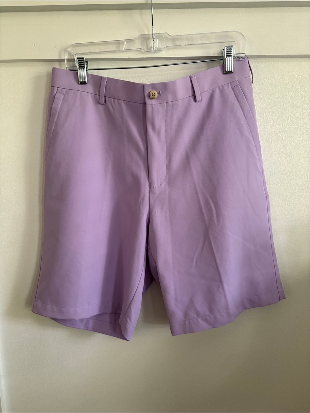 Peter Millar Lavender Performance Flat-Front Golf Shorts